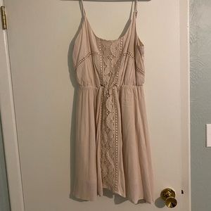 Beige spaghetti strap dress